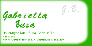 gabriella busa business card